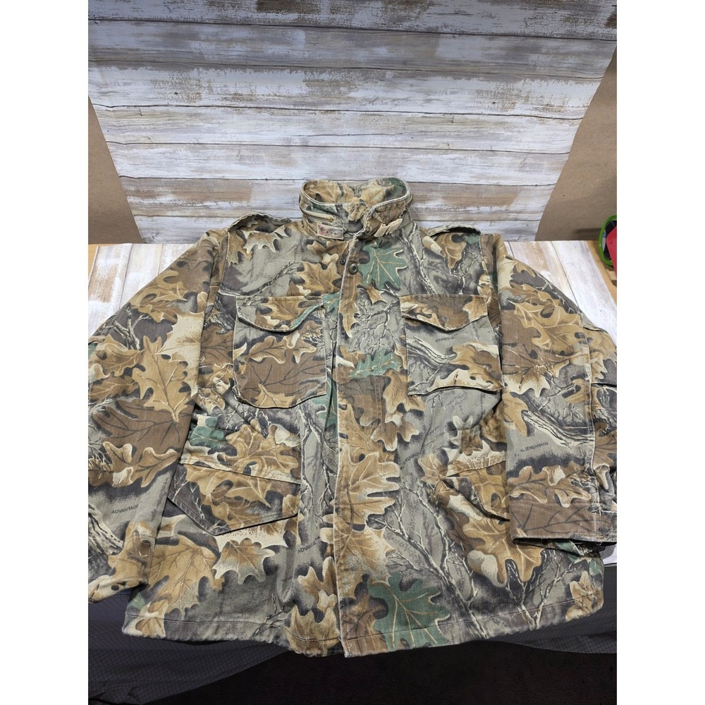 Atlanco M-65 Field‎ Jacket Mens Medium Regular Advantage Timber Camo Made in USA